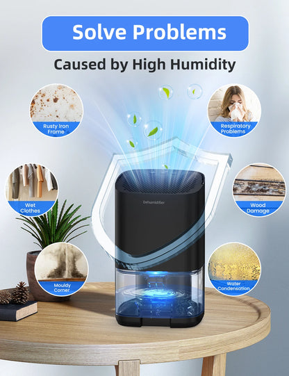 1pc 1000ml Portable Dehumidifier for Home Office and RV Eliminate Damp Mold and Moisture Easy to Use and Energy Efficient.
