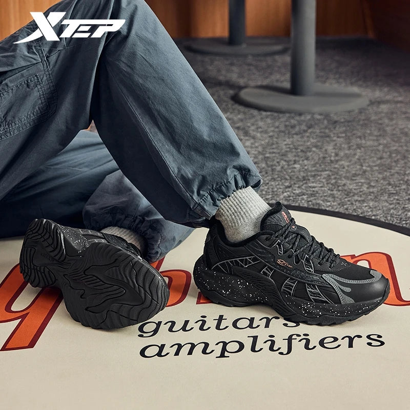 Xtep Flame 5.0 Men's Cotton Shoes 2024 Winter Comfortable Lightweight Heightening Rabbit Fur Warm Retro Casual Shoe 976419370048.