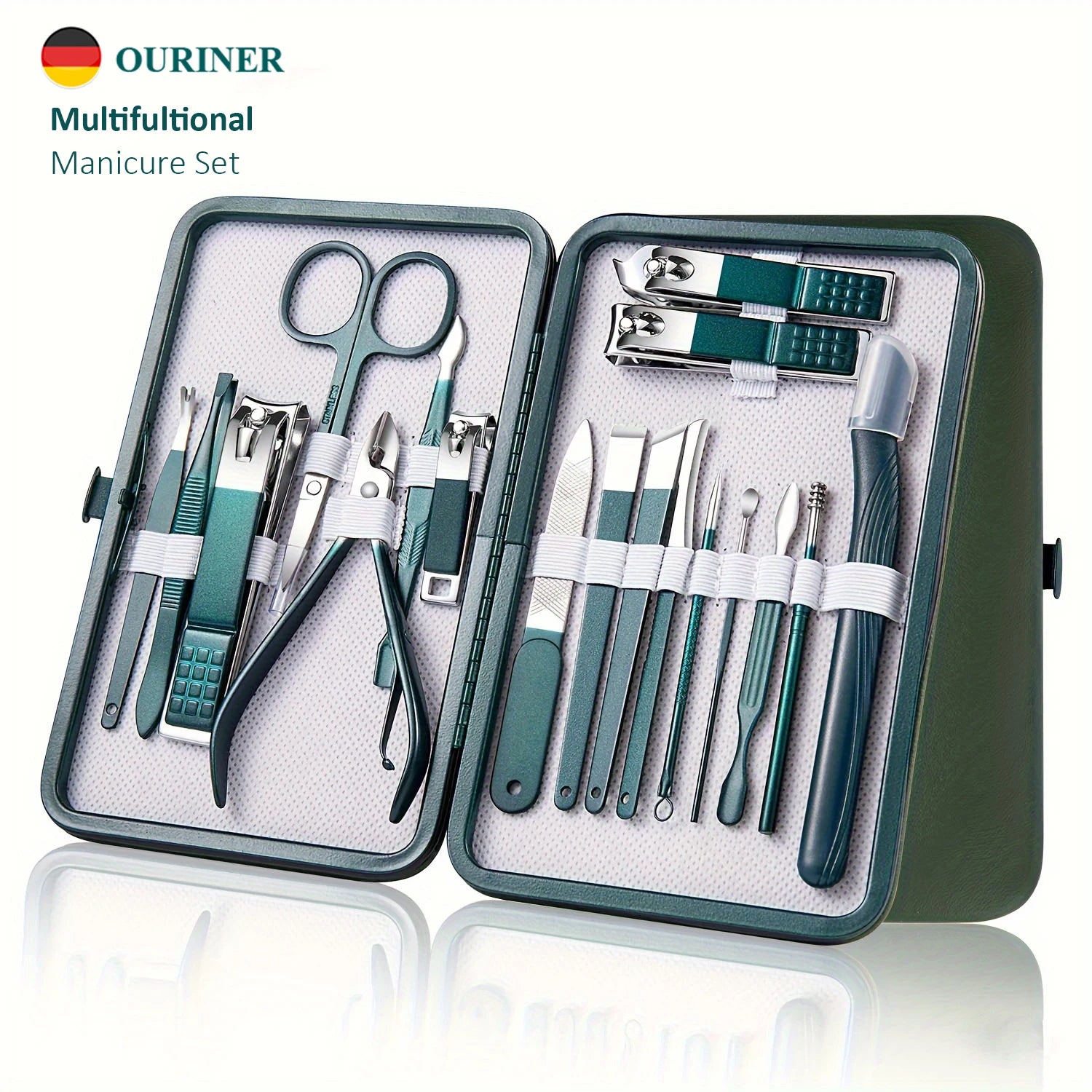 Professional 7/10/12/18 Piece Nail Care Kit Stainless Steel Manicure & Pedicure Set Nail Clipper Set with Travel Case.