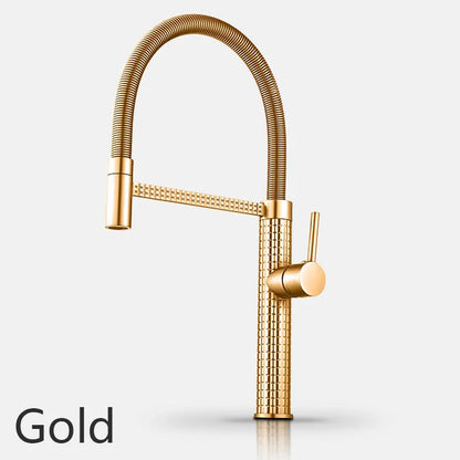 High end Spring Kitchen Faucet Brass Luxury Black Faucet for Kitchen Sink 360 ° Swivel Faucet Kitchen Accessories Sink Faucet
