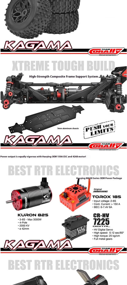 Team Corally Kagama 6s 1/8 4WD RC Cars Remote Control Electric Simulation Racing Card Climbing Off Road Vehicle Model Toy Gift.