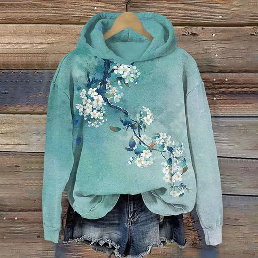 Flower Floral 3D Print Hoodies Women's Fashion Hooded Sweatshirts Streetwear Pullover Y2K Tops Tracksuit Unisex Coat Clothing.