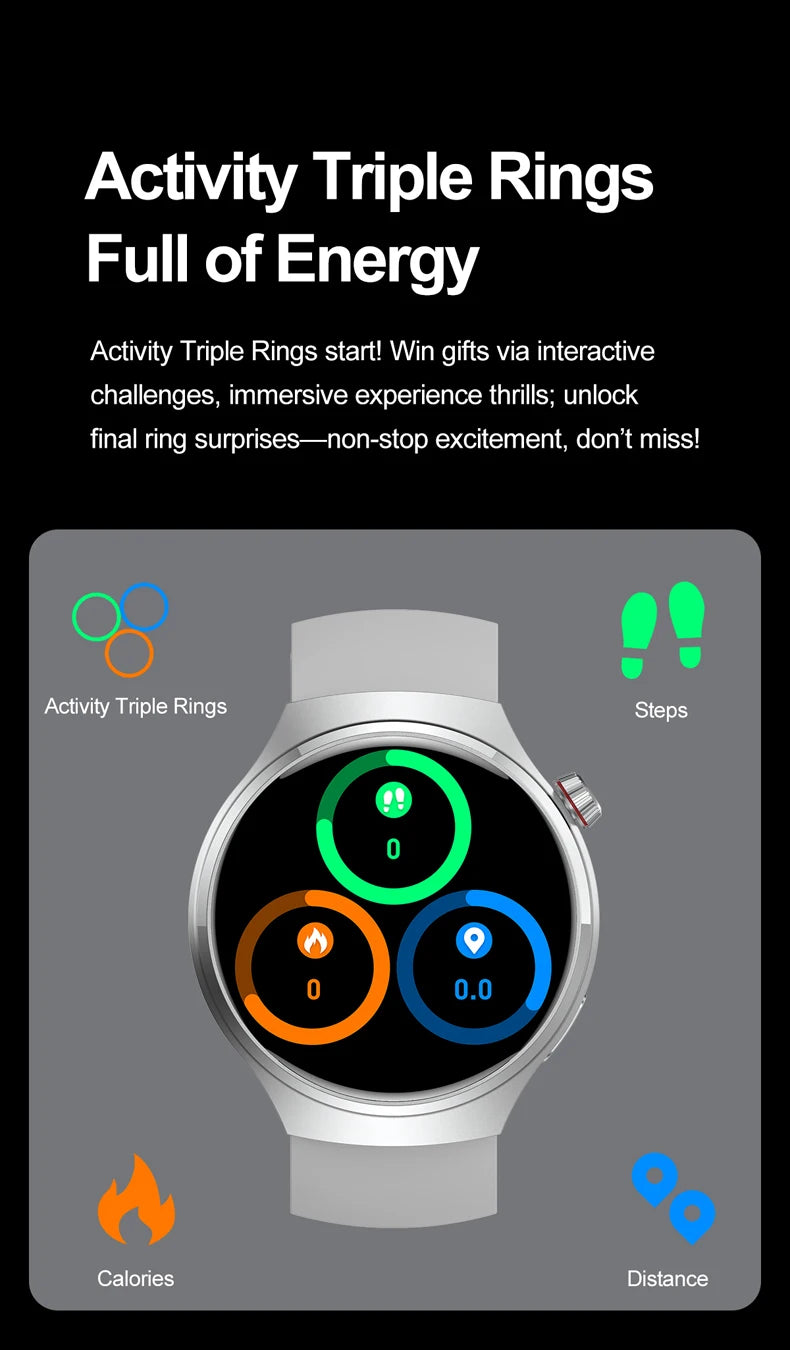 2025 New Watch 4 GT Series Smart Watch Men AMOLED Screen Heart Rate Health Monitoring Bluetooth Call Business Smartwatch Man.