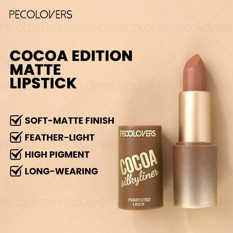 1pcs Multi-color Lipstick, Brown Lip Gloss, Waterproof and Long-lasting, Full and Charming Lips, Lip Cosmetics.