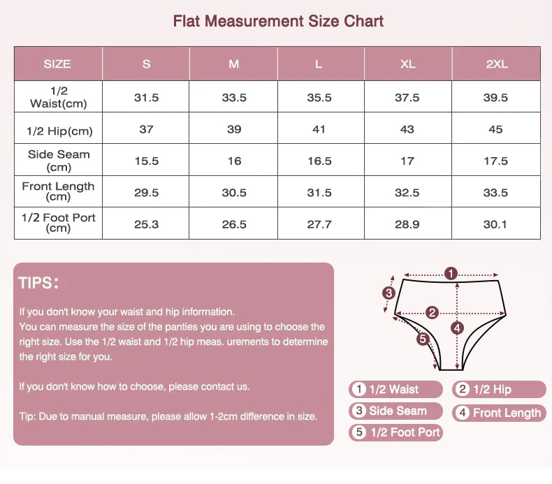 High Waist Period Panties for Women 4-Layer Leakproof Bamboo Fiber Menstrual Underwear Eco-Friendly for Sports Sleep Daily Use.