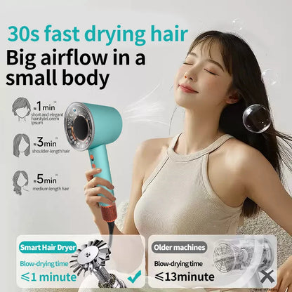 5 in 1 Professional Hair Dryer, with Hot and Cold Air Functionality - Lightweight and Thermostatic Styling Tool for Smooth Hair