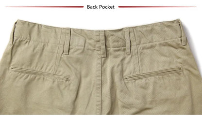 Rugged Bronson Army Chino Trousers 1942 Pattern Khakis Military Style Casual Pants