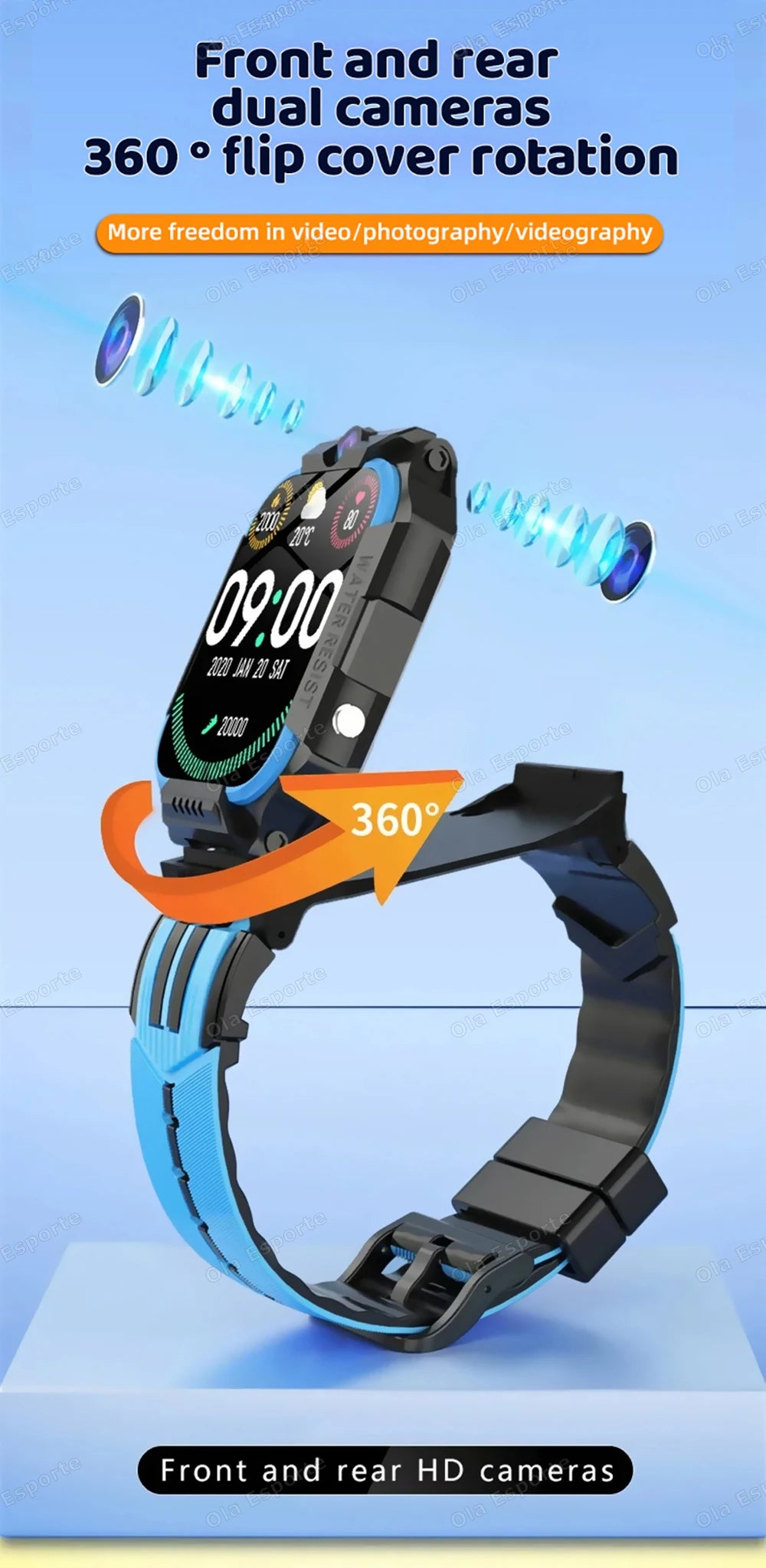 New Kids 5G Smart Watch SOS GPS+BDS/GLONASS Location Phone Call Camera Child Smartwatch 1.83 Inch WIFI Waterproof For Watch Gift.