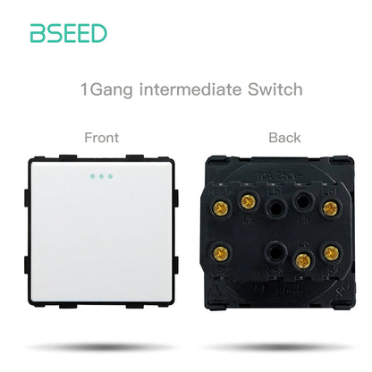 BSEED Wandlichtschalter Teile Weiße Glasrahmen USB-Steckdosen Funktionsmodul DIY EU CAT5 TV-Steckdosen Power ST TEL Steckdosenteile.