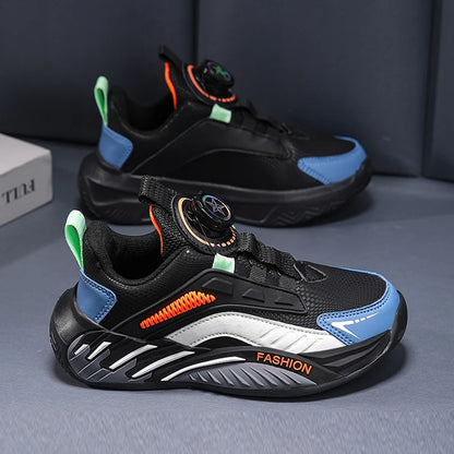 Fashion New Kids Boy Running Sport Shoes Leather Sneakers Children Outdoor Lightweight Breathable Tenis Footwear.