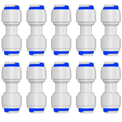 10PCS RO Water Hose Connection Straight Elbow Tee 1/4" Coupling Plastic Quick Pipe Fitting Reverse Osmosis Connector