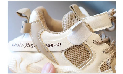 Girl Child Sport Shoe 2024 Spring Mesh Breathable Toddlers School Running Sneakers Fashion Non-slip Kids Boys Basketball Shoes.