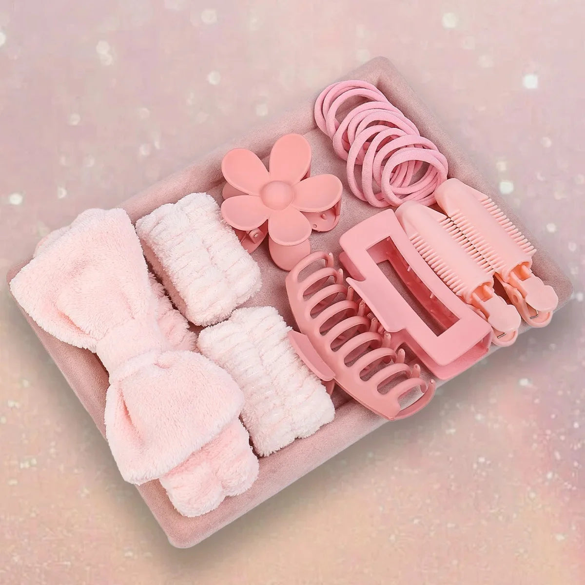 58-Piece Hair Accessories Set Butterfly End Hair Ties Shark Clip Flower Hair Grips Hair Bands Hair Accessories for Women Girls