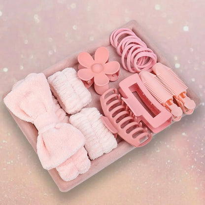 58-Piece Hair Accessories Set Butterfly End Hair Ties Shark Clip Flower Hair Grips Hair Bands Hair Accessories for Women Girls