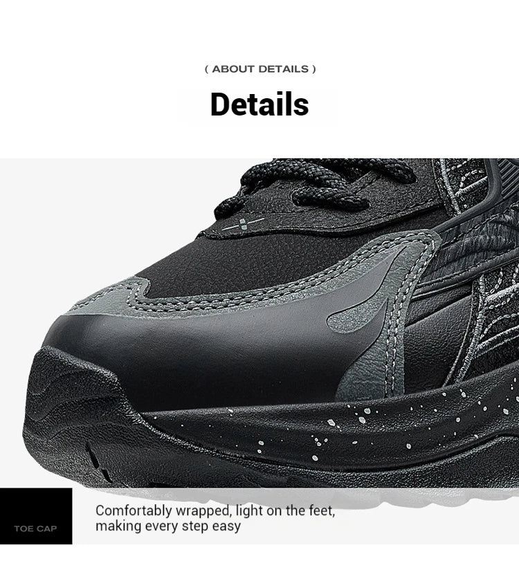 Xtep Flame 5.0 Men's Cotton Shoes 2024 Winter Comfortable Lightweight Heightening Rabbit Fur Warm Retro Casual Shoe 976419370048