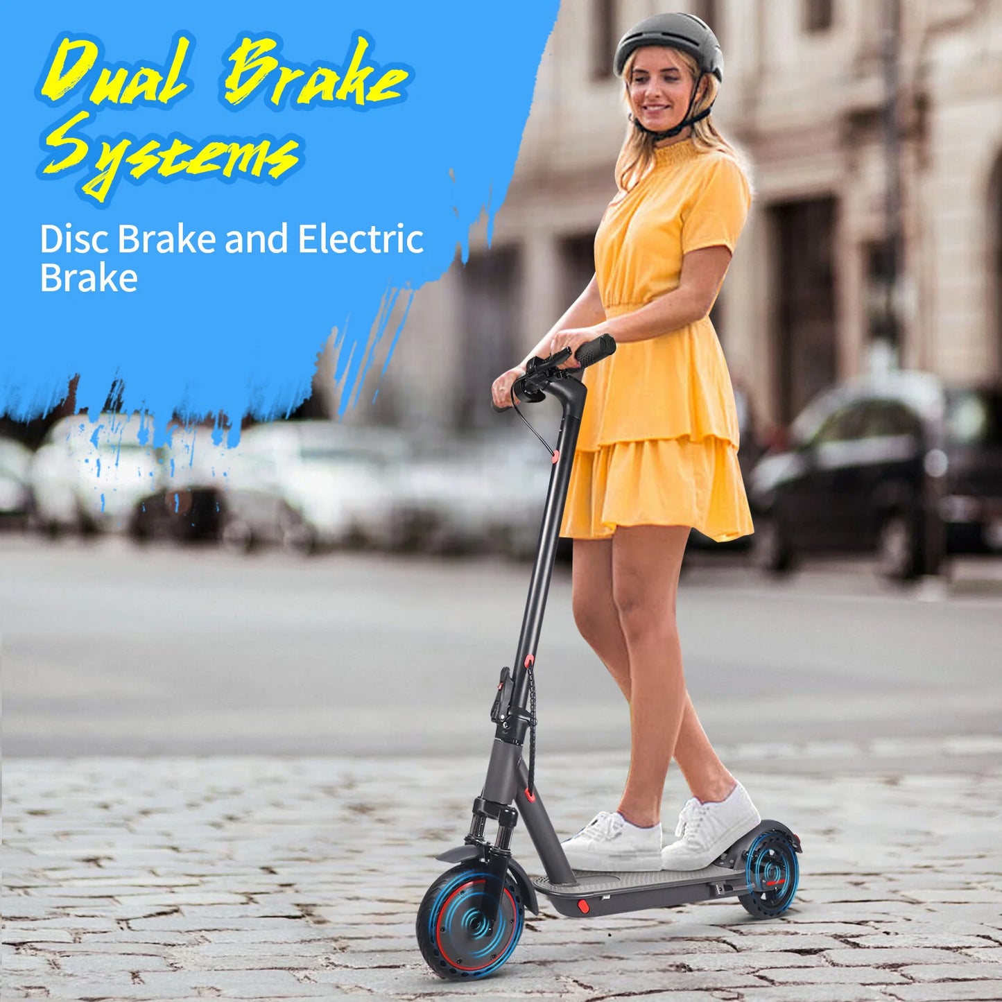 ATSANT TS07 Electric Scooter 600W 36V 10.5ah 31KM/H 35KM Long Range 8.5Inch Tyres with Shock Absorption Turn Signal Escooter.