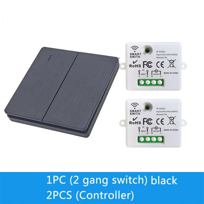86 Wireless Smart RF 433 Mhz 100-220 V Wand Panel mit Fernbedienung Mini Relais Empfänger Hause Led licht Lampe Schalter.