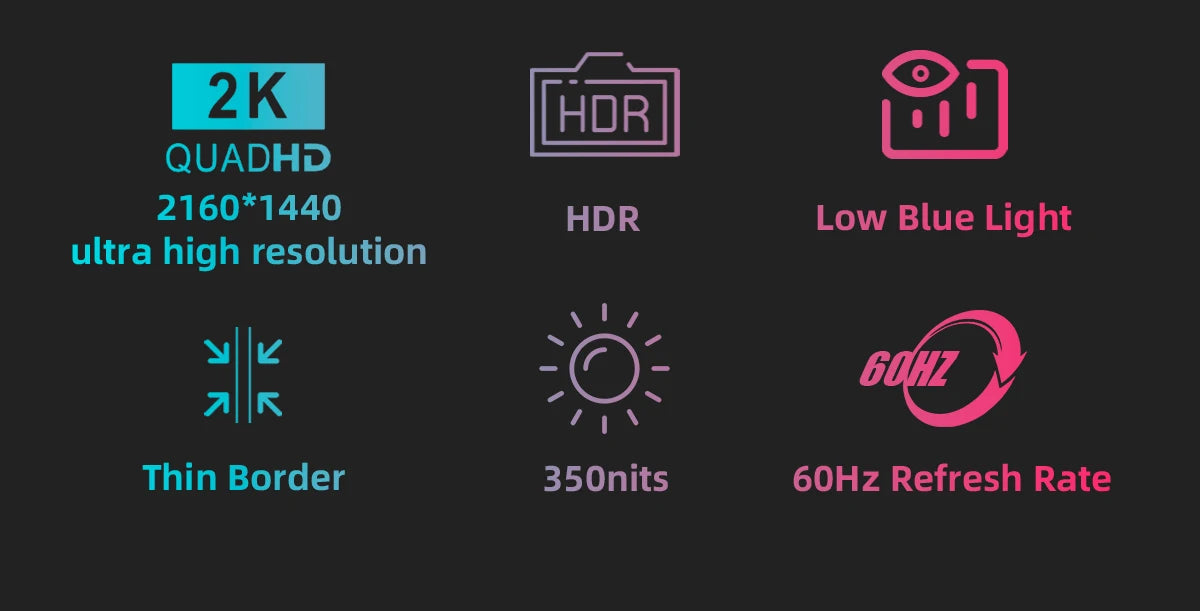 ZSUS 2160*1440  14-inch 2K Portable Monitor 60HZ For Laptop XBox PS4 / 5 Switch TV Box Cell Phone PC Extension  Mobile.