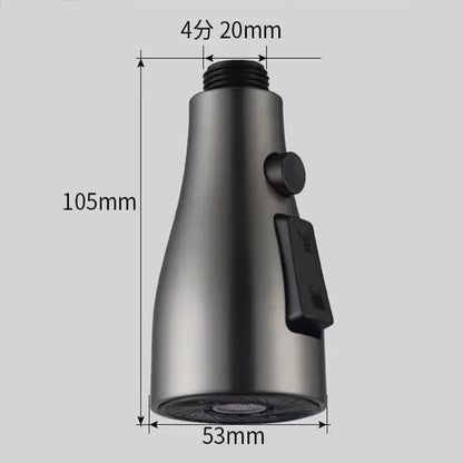 Kitchen Faucet Accessories Replace Sprayer Nozzle 3 Modes ABS Bathroom Basin Sink Shower Spray Head For 1/2" Connection