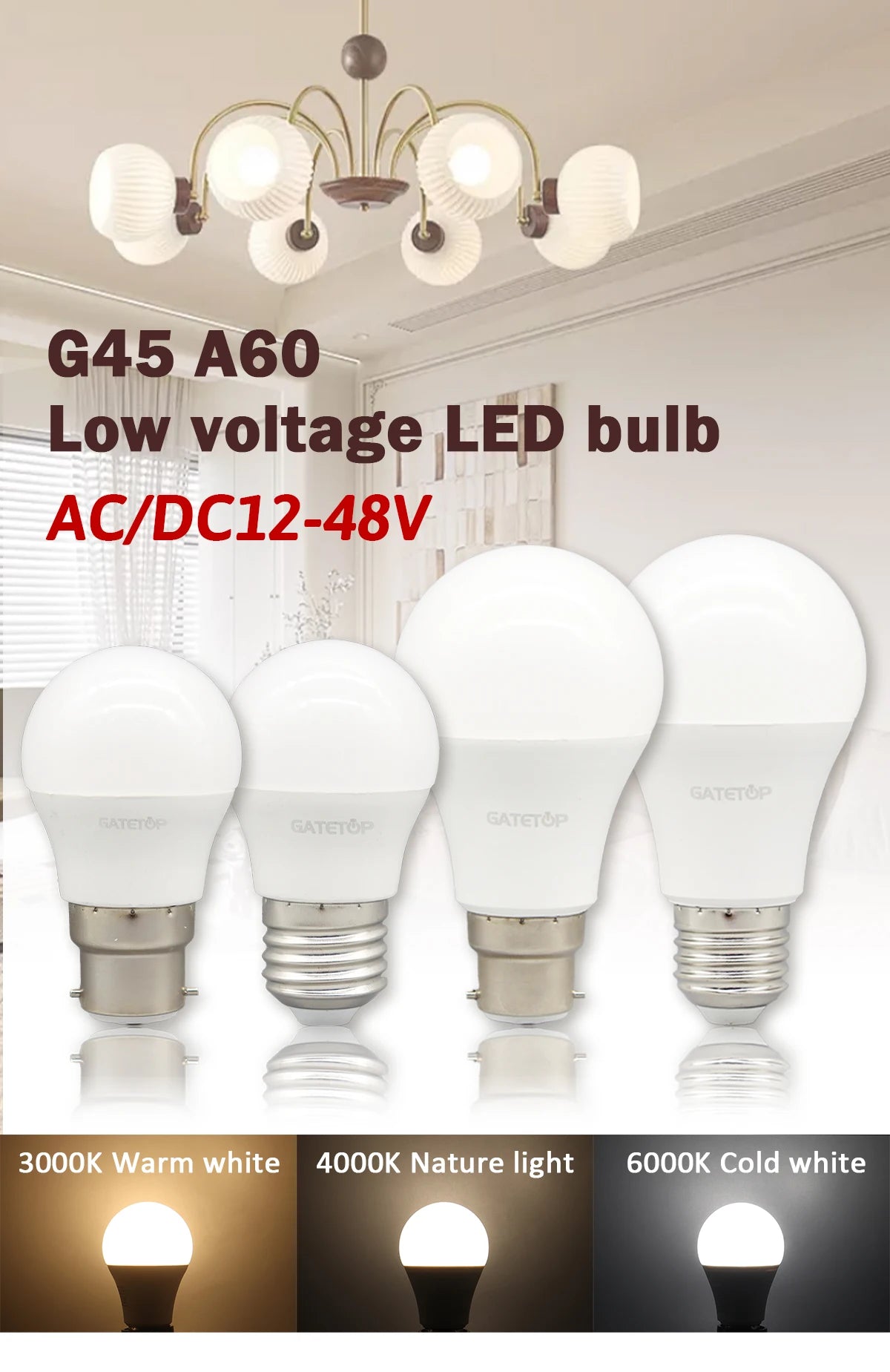 1-10PCS LED AC DC 12V 24V 48V Glühbirne E27 B22 Basis Niederspannung Glühbirnen für Boot RV Schuppen Off Grid Kabine Solar Power.