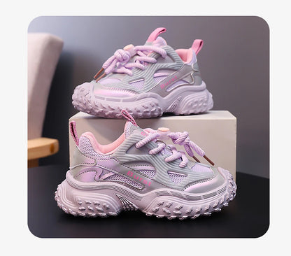 2025 Autumn Sport Shoes For Children PU Leather Waterproof Kid's Sneakers Anti-slippery Breathable Boy's Girl's Running Shoes