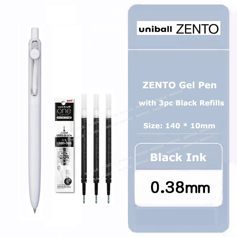 Uniball ZENTO Standard 0,38/0,5 mm Gelschreiber, wasserbasierte, glatte Schreibroller, passend für verschiedene Anlässe, Schreibwaren.