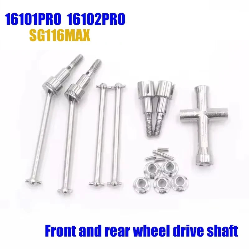 SCY 16101PRO 16102PRO SG116MAX RC Automotive Parts Turning Shaft Gear Bearing Pull Rod Steering Cup Swing Arm Motor Tire Screws.
