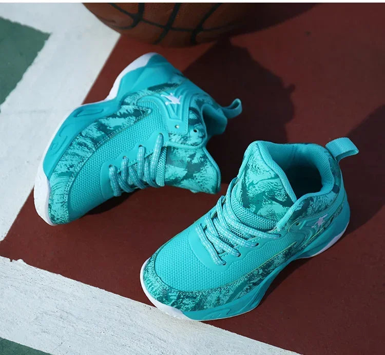 Basketball Shoes for Kids Sneakers New Boys Brand Thick Sole Non-slip Children Sports Shoes Child Boy Basket Trainer Shoes