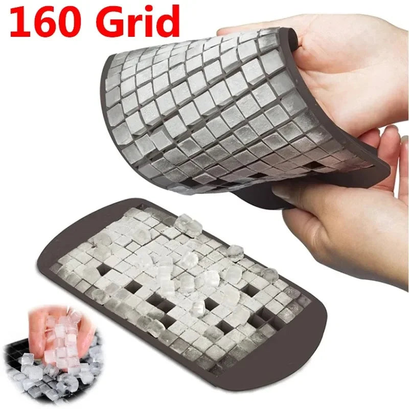 4/6/8/15/160 Grid Big Ice Tray Mold Giant Jumbo Large Food Grade Silicone Ice Cube Square Tray Mold DIY Ice Maker Ice Cube Tray.