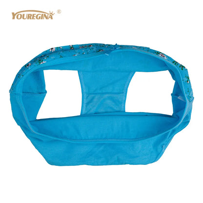 Women Panties Cotton Plus Size High Waist Print Panties Women's Floral Lingerie Briefs Ladies Under Wear 6 pcs/set.