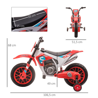 Homcom Electric Motorcycle for Children+3 Years 12V 2 Wheels Balance More. 8 Km/H.