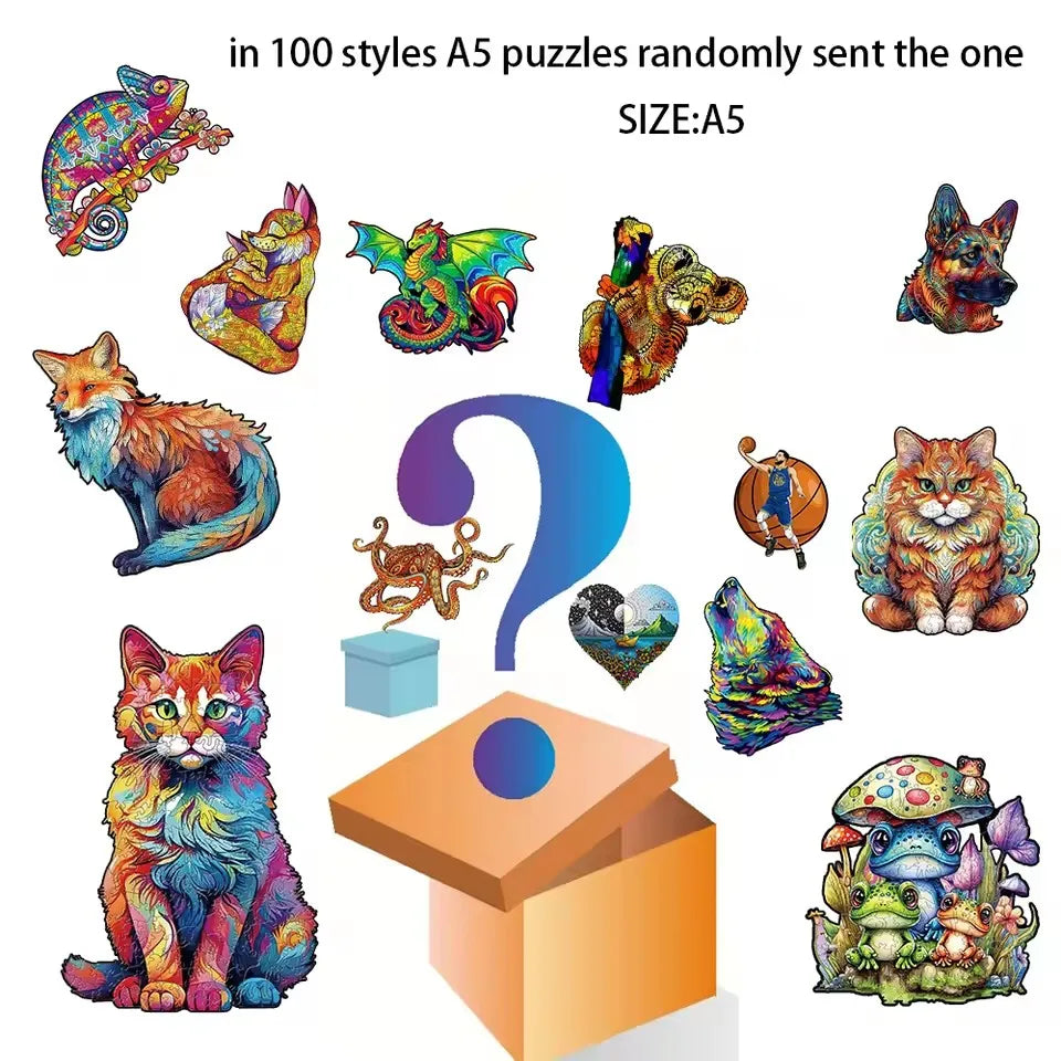 Medium Difficulty Jigsaws for Kids Adult Animal Puzzle Wood Beautiful Bird Owl Cat Wooden Puzzle Home Deco Holiday Gifts