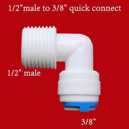 Water Purifier Accessories 1/4" 3/8" OD Hose To 1/4" 3/8" 1/2" Aquarium Quick Fitting RO Water Plastic Pipe Coupling Connector