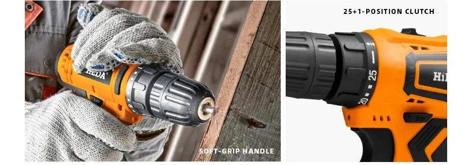 HILDA 21V Bohrmaschine Mini Wireless Power Treiber Lithium-ionen Batterie Akku-bohrschrauber Elektrische Schraubendreher Hause DIY Power werkzeuge