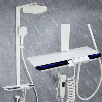 Bluetooth Music Digital Bathroom Shower System Ambient Lighting thermostatic Digital Bathroom Shower Set Faucets Accessories