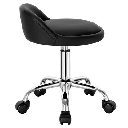 WOLTU Drehbarer Bürostuhl mit Rollen, höhenverstellbarer Computerstuhl mit niedriger Rückenlehne, Arbeitsrolle, Rocker-Schminkhocker