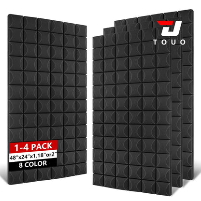 TOUO 1-4Pack Soundproof Acoustic Foam Panels Mushroom 47.2"x23.6" Wall Noise Insulation for Studio KTV Bar