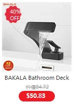 BAKALA Multicolor Wall Mounted Kitchen Faucet 360 Degree Swivel Flexible Hose Double Hole Sink Mixer Tap Wall Kitchen Mixers