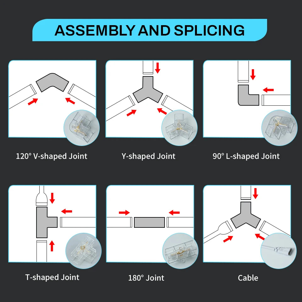 Hexagon LED lighting for DIY Garage Barbecue Shop Barbershop Gym Bar Car Showroom 4S Workshop Ceiling Light Honeycomb Tube.