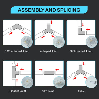 Hexagon LED lighting for DIY Garage Barbecue Shop Barbershop Gym Bar Car Showroom 4S Workshop Ceiling Light Honeycomb Tube.