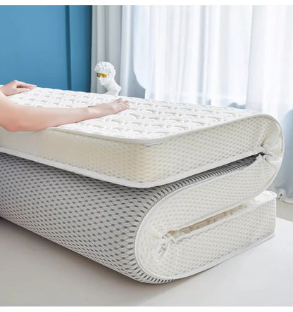 Latex-Schwammfüllung, Matratze, Bodenmatte, faltbar, langsamer Rückprall, Tatami-Baumwollbezug, Tagesdecken, 4/7 cm dicke, weiche Matratzen