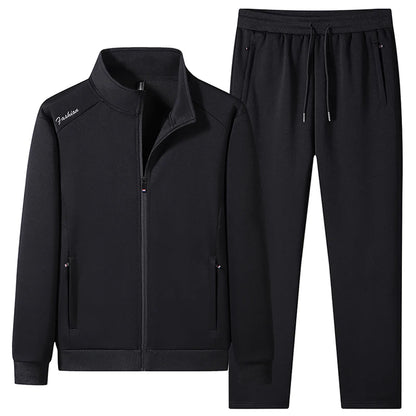 Plus Size 6XL 7XL Men's Sportswear Casual Cotton Tracksuits Men Sets Outwear Jacket+Sweatpant Joggers Running Winter Sports Suit.