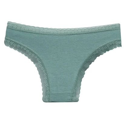 5 Pcs/Set Women Cotton Panties Sexy Lace Lingerie Low Waist Underwear Girls Briefs M-XL Underpant.