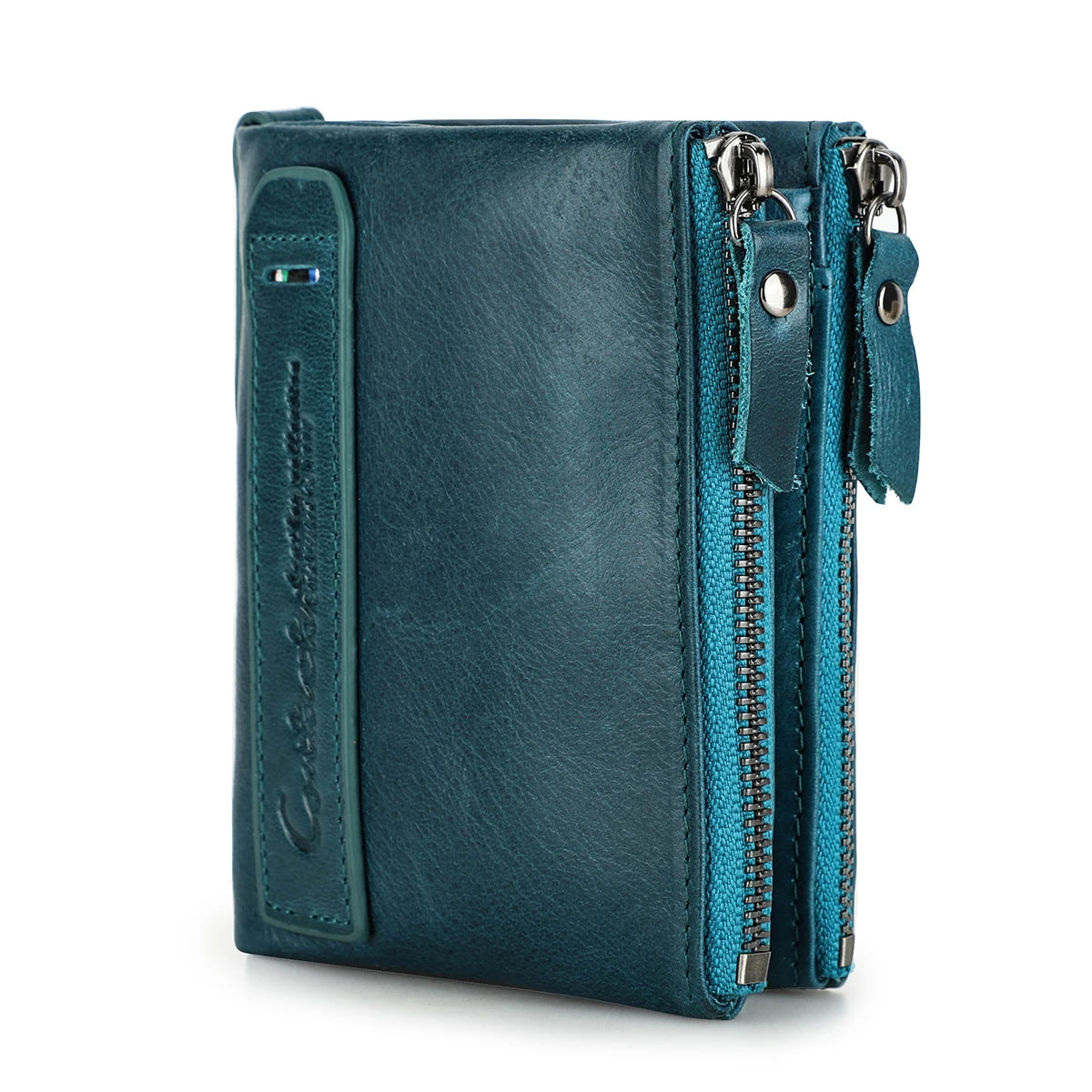 CONTACT'S Genuine Leather Short Wallets for Women Luxury Designer Coin Purse Female Money Clip Card Holder Customize Men Wallets