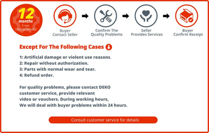 DEKO 12/16/20 V Akku-Bohrschrauber, 2-Gang-Akku, wiederaufladbarer Elektroschrauber, Lithium-Batterie, Kombinationsbox für Elektrowerkzeuge
