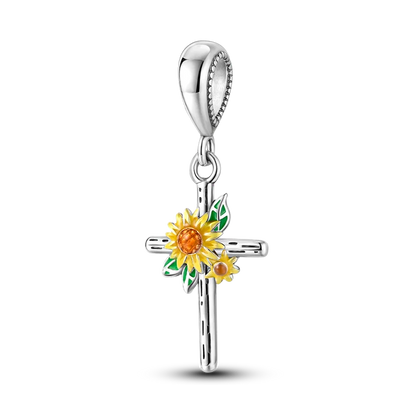 Flowers Series 925 Sterling Silver Sunflowers Tulip Carnation Charms Fit Original Bracelet  For Women Jewelry Making