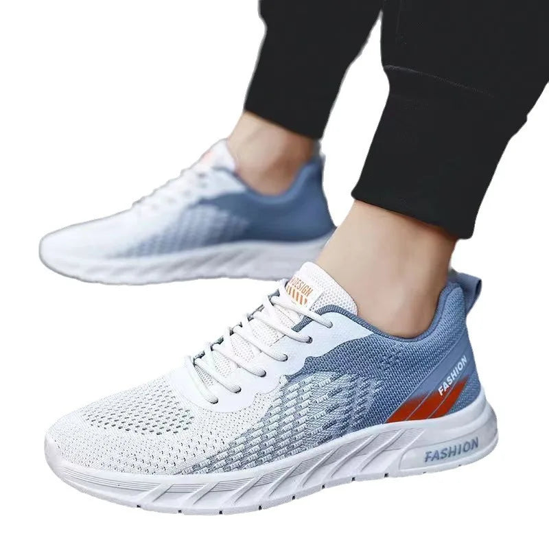 Mens Running Shoes Breathable Knit Sport Sneakers Cushion Lightweight Casual Gym Athletic Trainers Jogging Tennis Shoes.