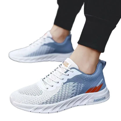 Mens Running Shoes Breathable Knit Sport Sneakers Cushion Lightweight Casual Gym Athletic Trainers Jogging Tennis Shoes.