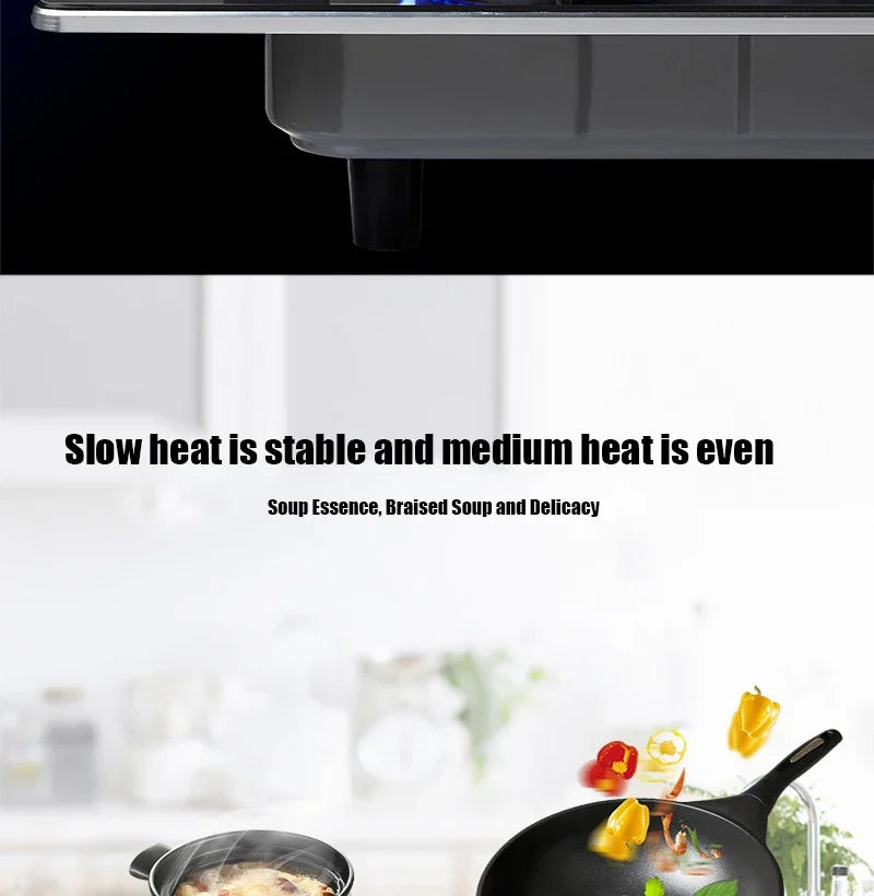 DC330 Gas Stove Household Desktop Embedded Double Stove Natural Gas Liquefied Gas Stove/Toughened Glass Panel.