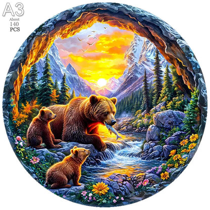 Cat Exclusive Design Intelligent Jigsaws Animal Puzzle Wood Irregular Elephant  Animal Wooden Puzzle for Adult Kids